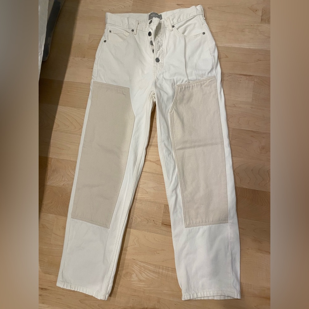 White everlane painter pant size 28 Long